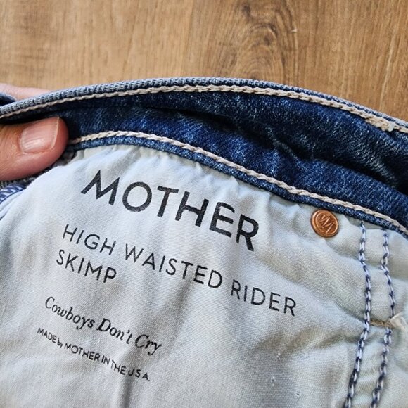 Mother Superior High Waisted Rider Skimp, Straight Leg Raw Hem - Picture 7 of 8